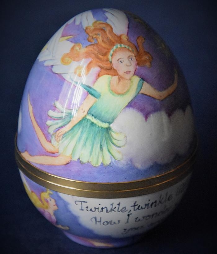 Elliot Hall Enamels Nursery Rhyme Egg Twinkle Twinkle by E. Todd